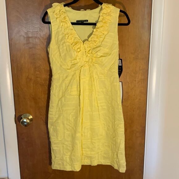 Tiana B NWT bright yellow mid length tank dressdress! Size 4 - Picture 1 of 7